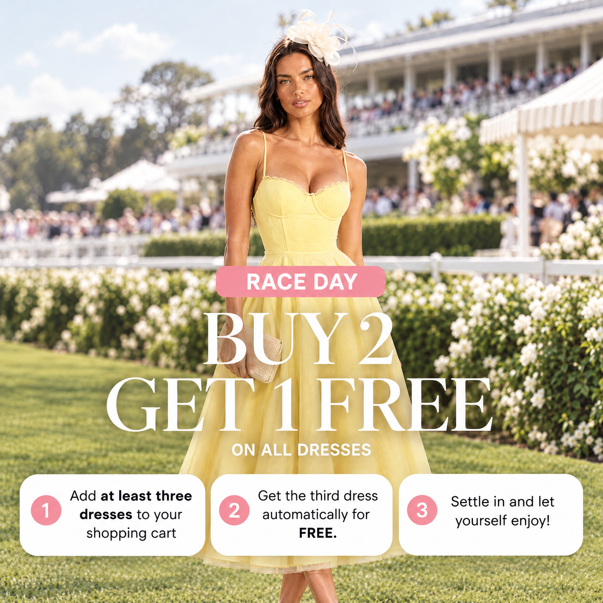 Race Day: Buy 2 Get 1 Free on all dresses