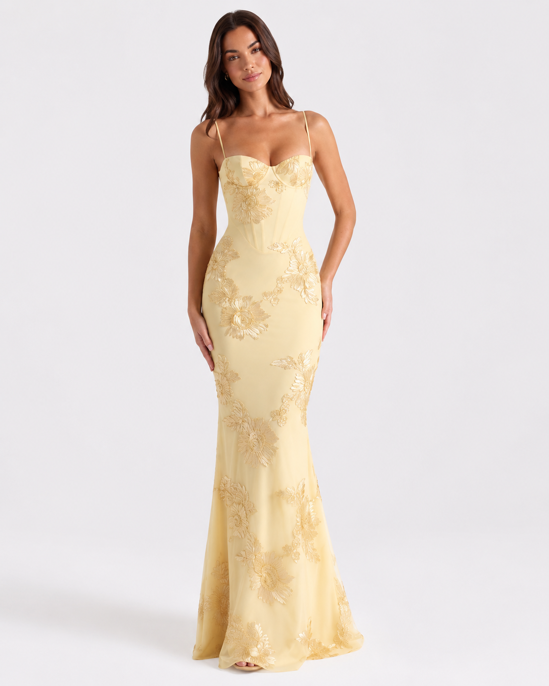 YELLOW FLORAL DRESS
