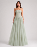 GREEN LONG DRESS