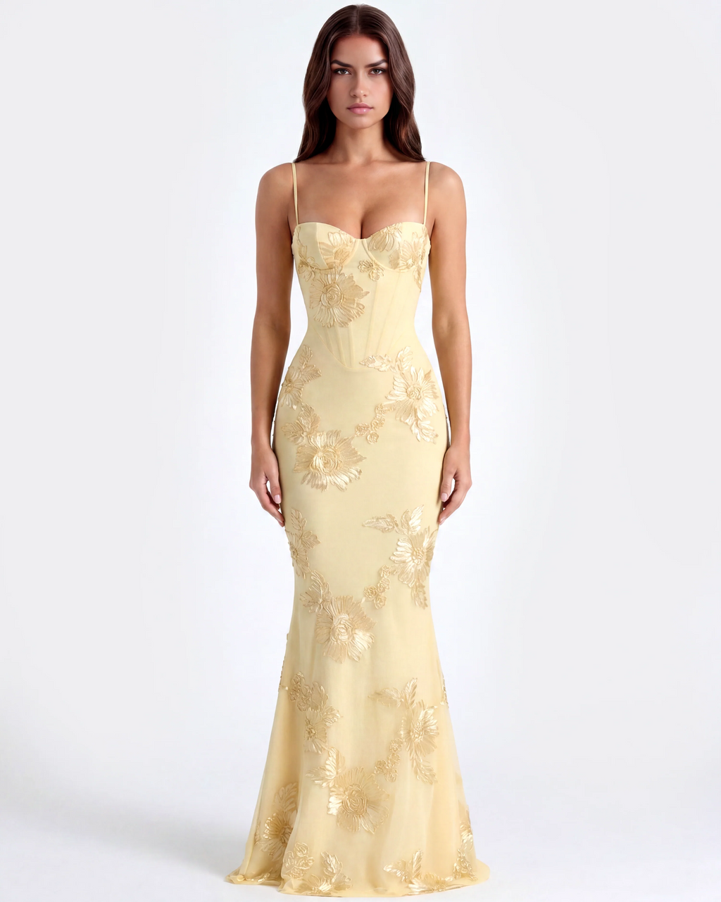 YELLOW FLORAL DRESS