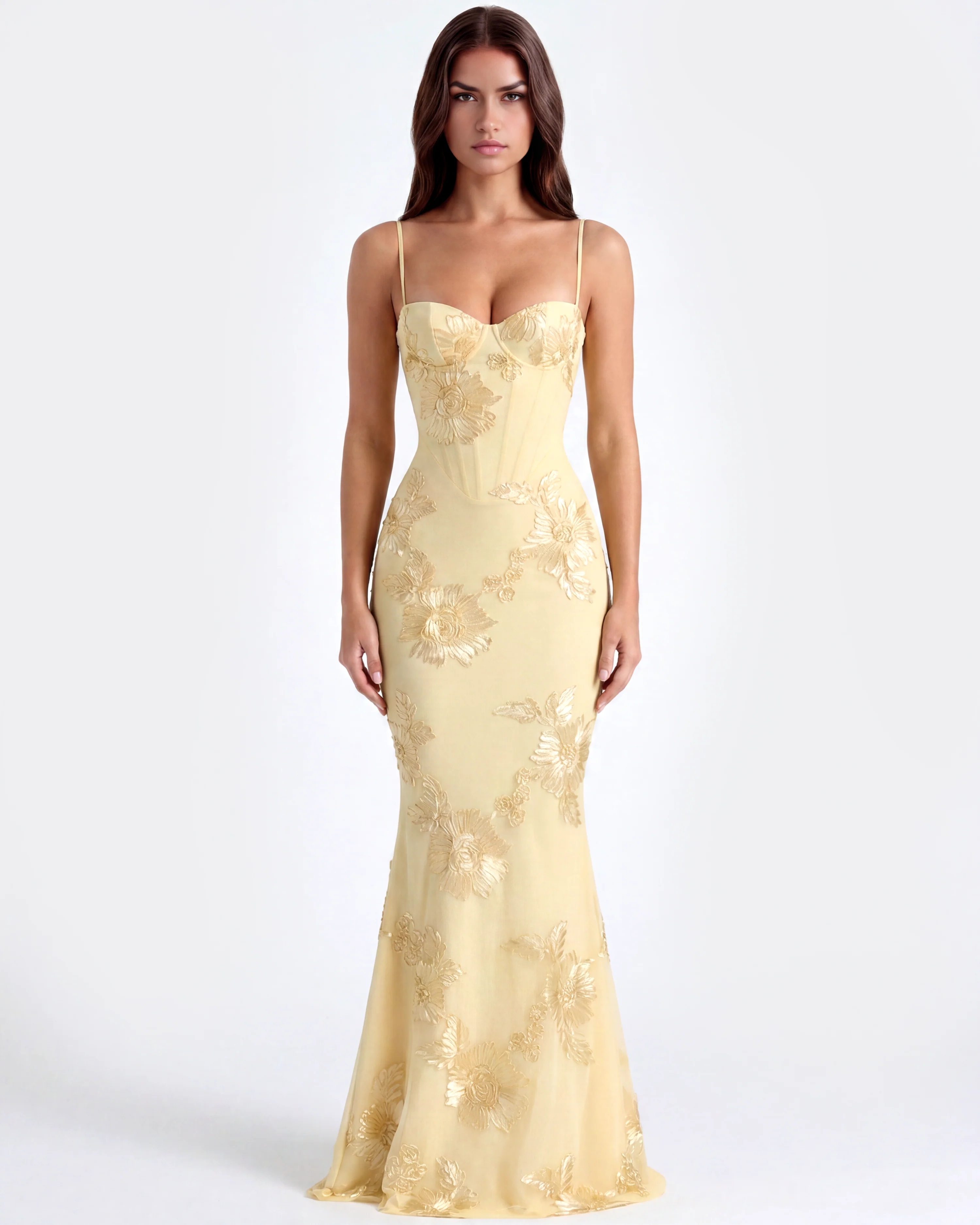 YELLOW FLORAL DRESS