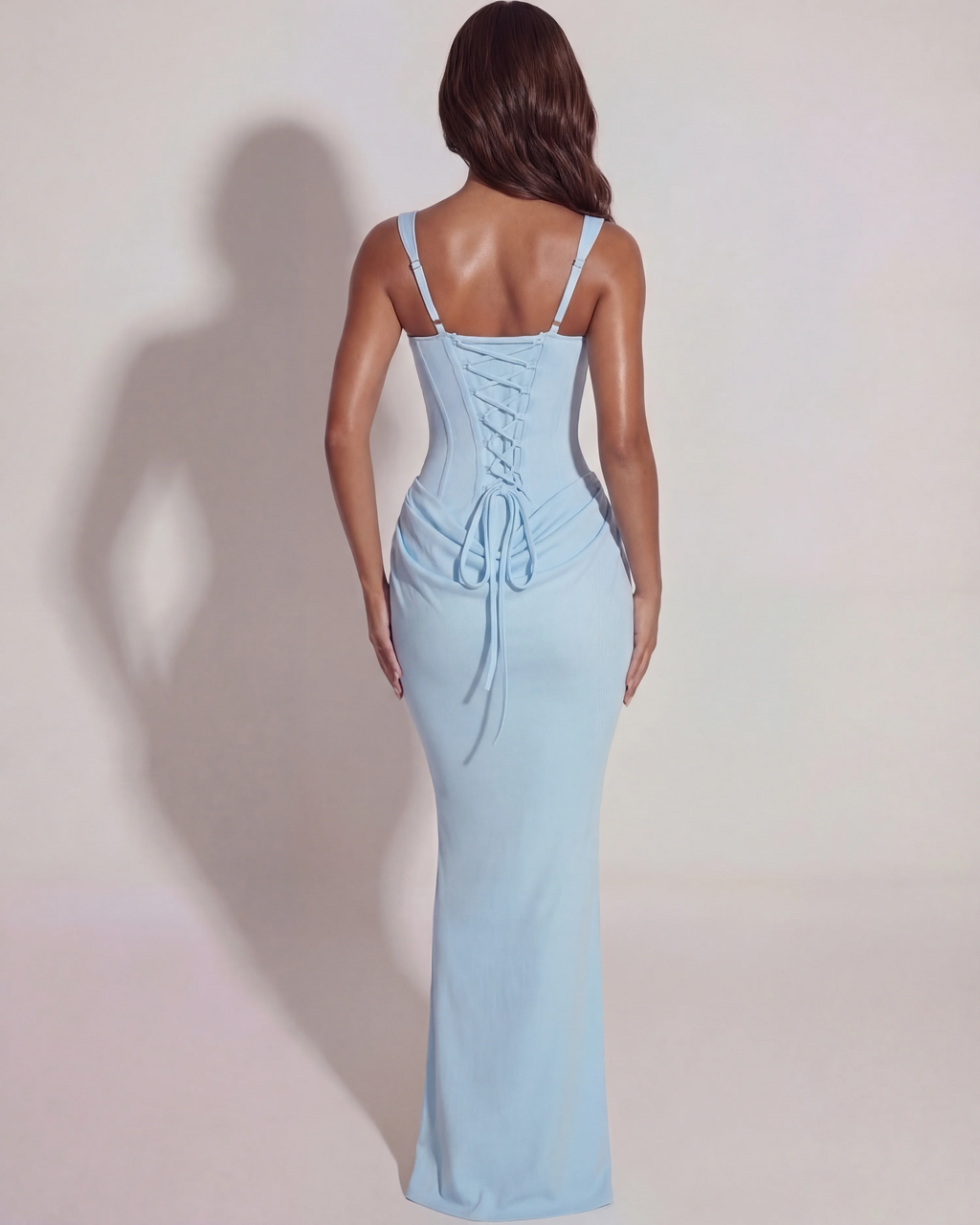 Blue Straight Long Dress