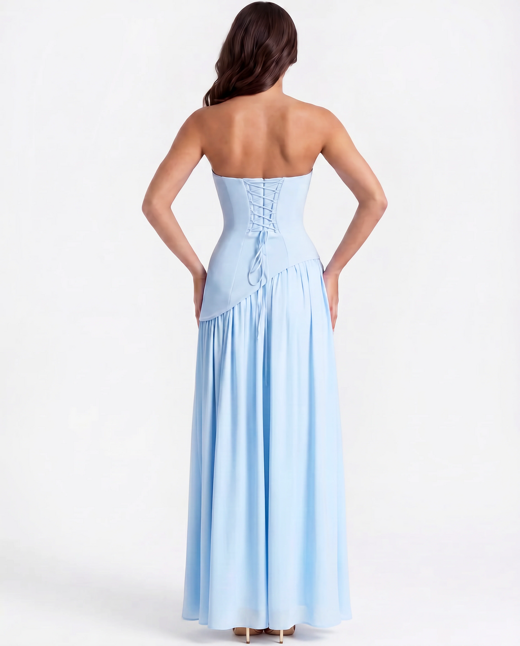 SLUT LONG BLUE DRESS