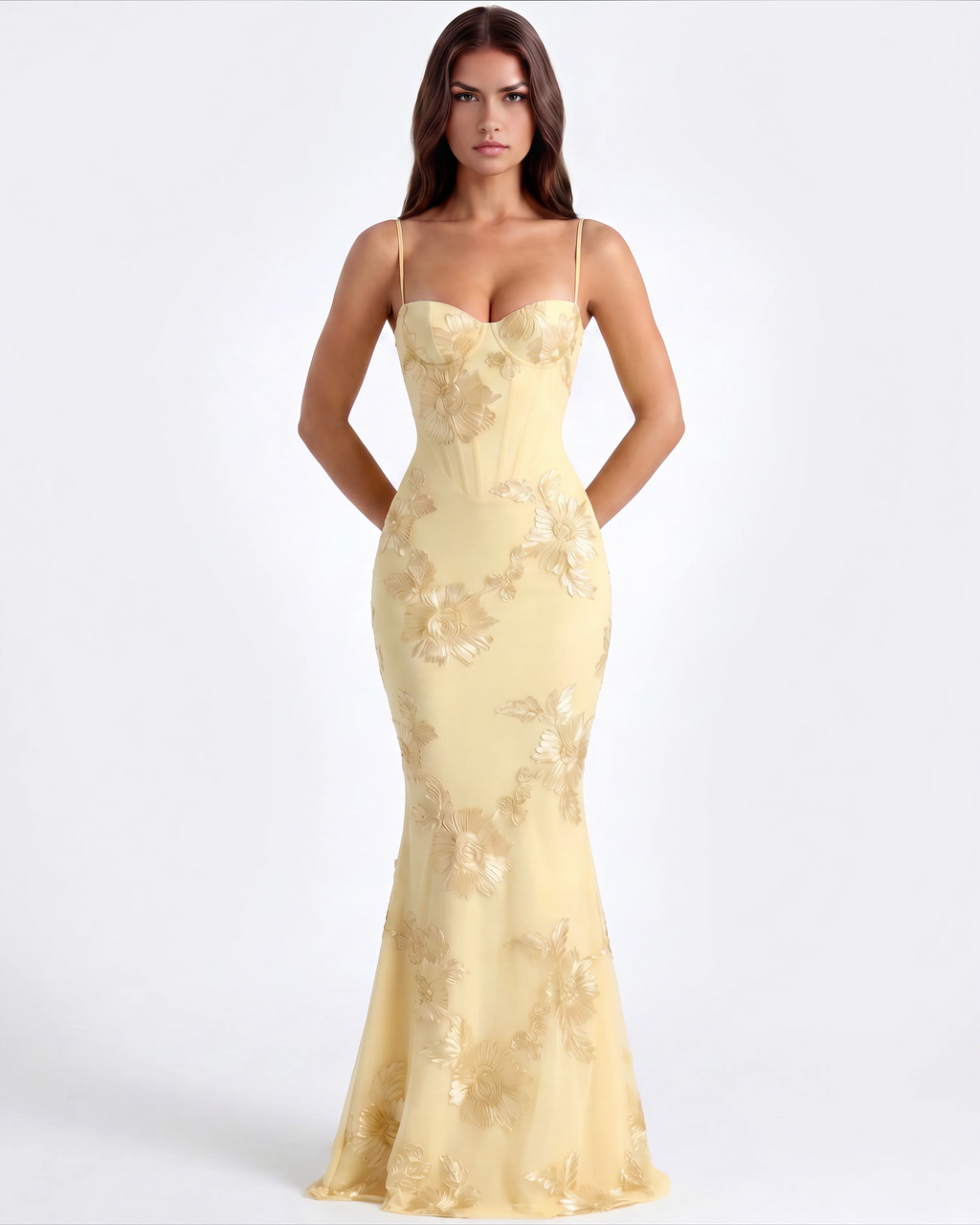 YELLOW FLORAL DRESS